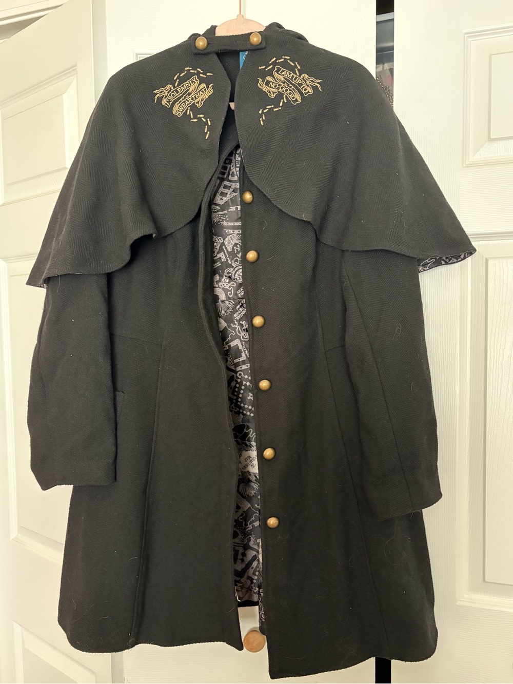 Torrid Harry Potter marauder’s map coat sz 2